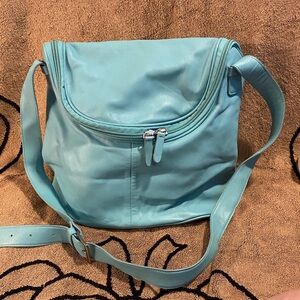 Maxx New York Turquoise Leather Crossbody Bag